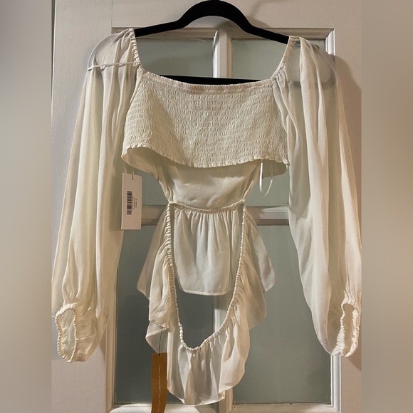 Reformation- Laraine Top, Ivory - Picture 5 of 6